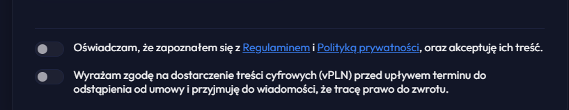 4. Zapoznaj się z warunkami, a następnie odznacz wszystko.